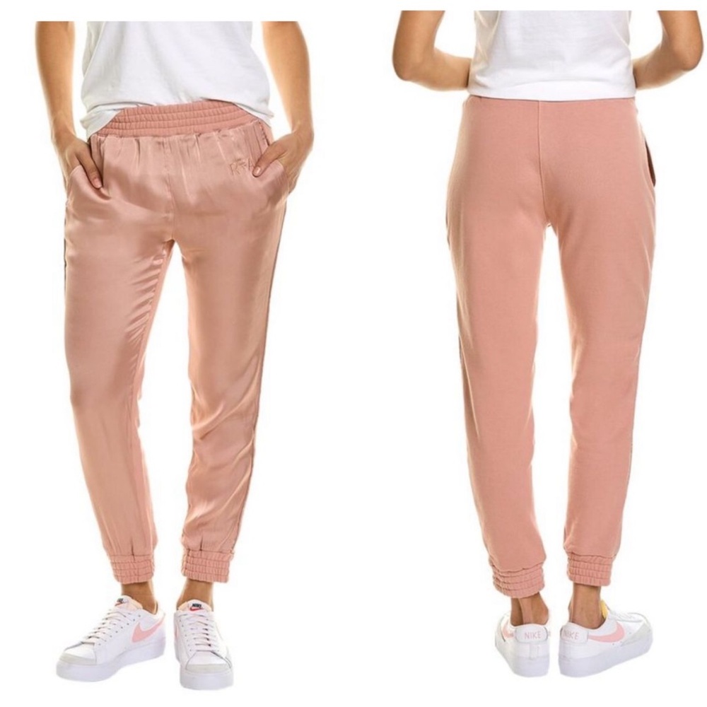 RtA Sydney Jogger Pant Dusty Rose Womens Size Small Pull-On Pockets Stretch NEW